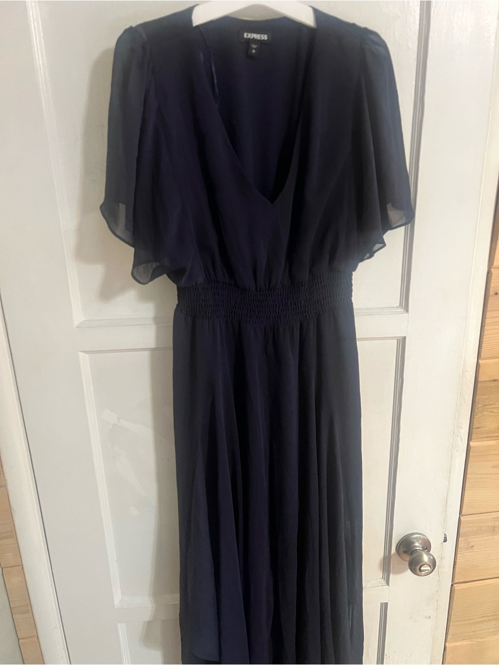 Express Navy Maxi Dress with V-Neck